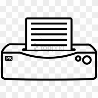 Free Png Printer Vector Iconprinter- Dot Matrix Printer - Printer Picture Black And White, Transparent Png