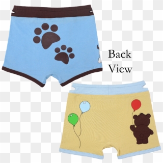 Dog And Bear Toddler Underwear Back View - Underpants, HD Png Download