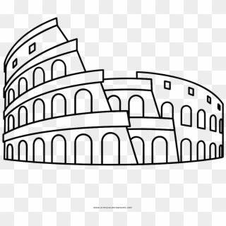 Colosseum Coloring Page - Disegno Colosseo Da Colorare, HD Png Download