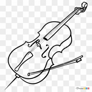 Cello Drawing Technical - Cello Instrument Drawing, HD Png Download