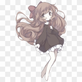 #kawaii #pastel #cute #anime #animegirl #sticker - Cute Anime Girl Kawaii Brown Hair, HD Png Download