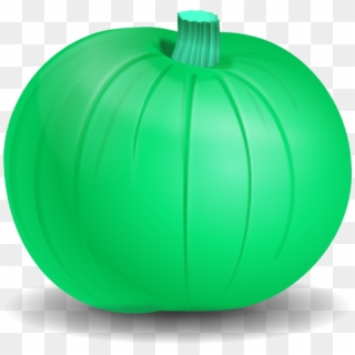 Cream Colored Clipground - Green Pumpkin Clip Art, HD Png Download