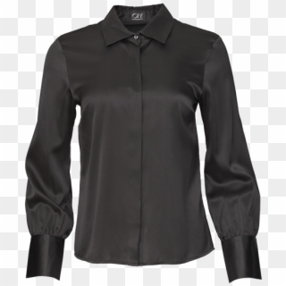 The Levinson Shirt Is A Luxurious 100% Silk Shirt With - Blouse, HD Png Download