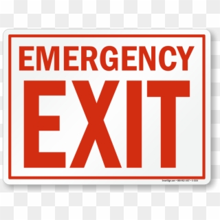 Emergency Exit Sign - Fire Exit Sign Png, Transparent Png