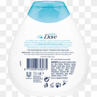 Label Of Dove Lotion, HD Png Download