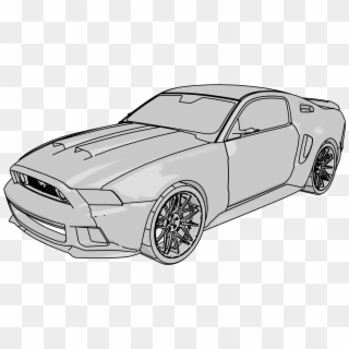 Mustang Gt Car Clipart Png - Mustang Gt Coloring Pages, Transparent Png
