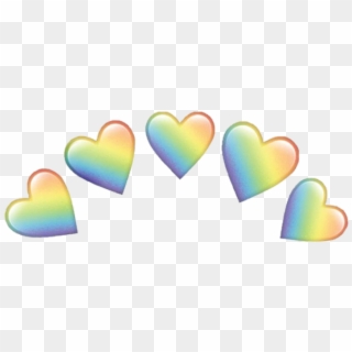 #heart #rainbow #emojis #crown #emoji #hearts #colorful - Heart, HD Png Download