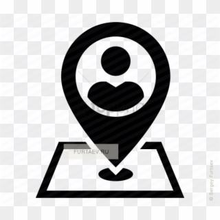 Free Png Vector Icon Of Person On Map Marker - Person Map Icon Png, Transparent Png