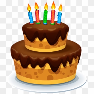 Happy Birthday Graphics Clip Art Png Free Download - Cake With Candles Png, Transparent Png