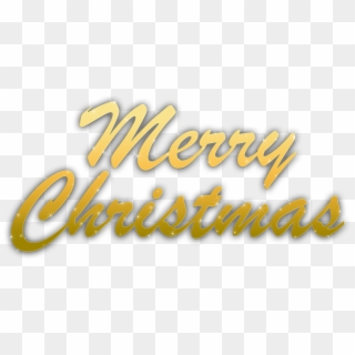 Merry Christmas Text Clipart Picsart Png - Gold Merry Christmas Png, Transparent Png