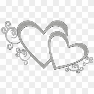 Race Car Wedding Clipart Free - Double Heart Frame Png, Transparent Png