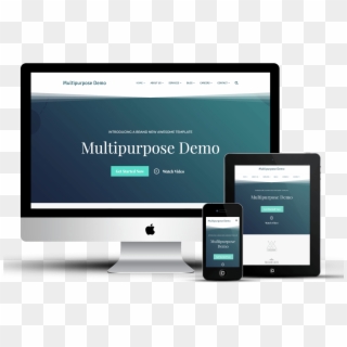 Multipurpose Demo Mobile Responsive - Web Design, HD Png Download