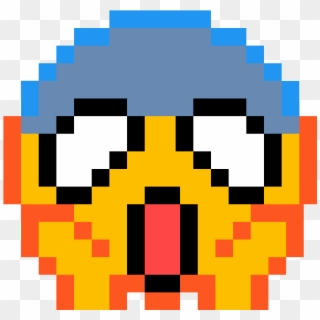 Scared Emoji - Pixel Art Emoji, HD Png Download