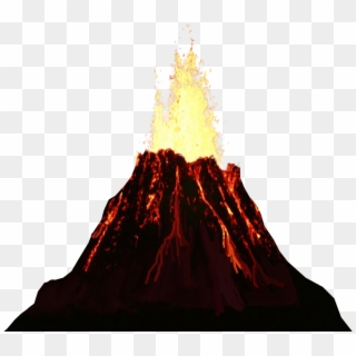 Volcano Erupting No Background Png Transparent Image - Transparent Volcano Png, Png Download