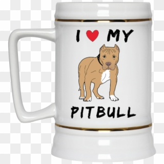 I Love My Pitbull Beer Stein 22oz - Mug, HD Png Download