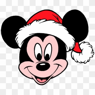 Mickey Mouse Png - Mickey Mouse With Santa Hat, Transparent Png