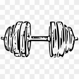 Barbell Drawing Cool - Dumbbell Png White, Transparent Png