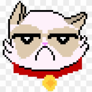 Grumpy Cat - Pixel Art Grumpy Cat, HD Png Download