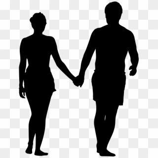 Beach Couple Silhouette Icons Png - Silhouette Of A Couple, Transparent Png