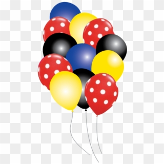 Mickey Mouse Balloons Png - Mickey Mouse Colour Balloons, Transparent Png