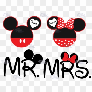 Jpg Black And White Mouse T Shirt Mrs Transprent Tshirt - Mr And Mrs Mickey Mouse, HD Png Download
