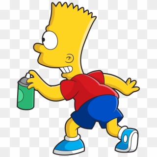 Bart Simpson Spray Paint - Bart Simpson Con Aerosol, HD Png Download