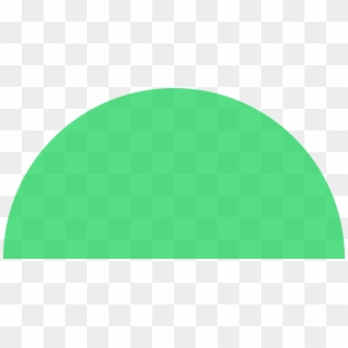Green Semicircle - Circle, HD Png Download