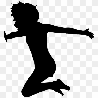 Big Image - Silhouette Jumping For Joy, HD Png Download
