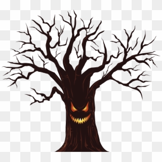 Scary Png - Halloween Tree Clipart, Transparent Png