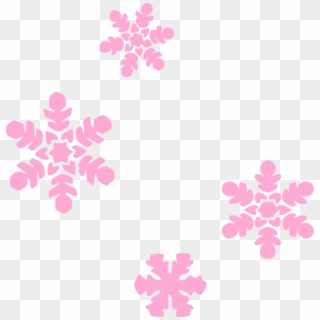 Snowflakes Light Pink Clip Art - Pink Snowflake Transparent Background, HD Png Download