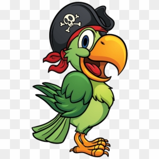 Printed Vinyl Pirate Stickers - Pirate Parrot Clipart Png, Transparent Png