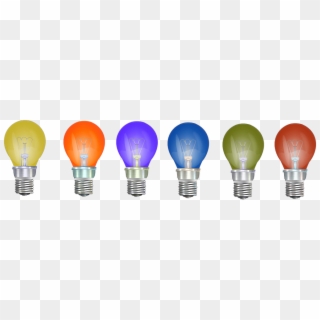 Light Bulbs Color Light Lights Colors Glass Lamps - Colored Light Bulbs Png, Transparent Png