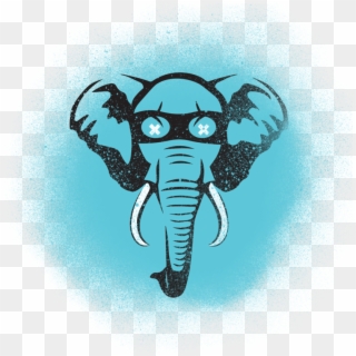 Lucky Elephant Campaign Masquerading - Elephant Black And White, HD Png Download