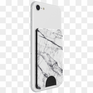 Popwallet White Marble - Popsockets Popwallet White Marble, HD Png Download