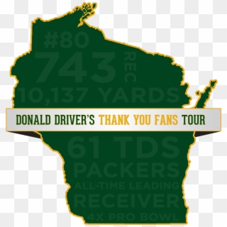 Donald Driver's Thank You Fans Tour Announced - Wisconsin, HD Png Download