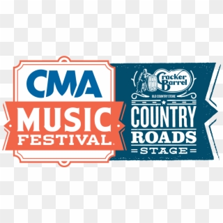 Fest17 Cracker Barrel Country Roads Stage Logo Nashville - Cma Music Festival, HD Png Download