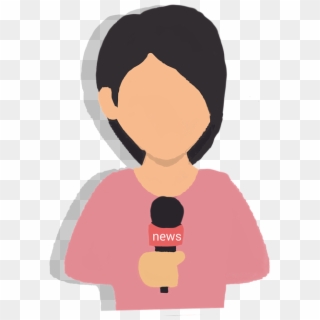 Woman Talk Live Flat Standing Television - Reporter Cartoon Png,  Transparent Png - 720x720(#2710014) - PngFind