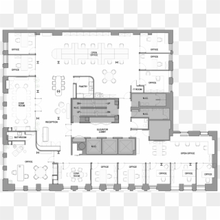 Fully Renovated 7th Floor 8,384 Rsf - Floor Plan, HD Png Download