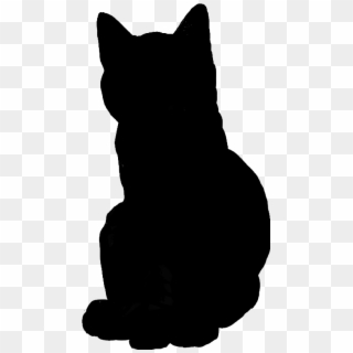 #cat #sitting #silhouette #black From My #cutout Not - Black Cat, HD Png Download