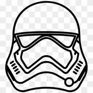 First Order Stormtrooper Rubber Stamp - First Order Stormtrooper Helmet Drawing, HD Png Download