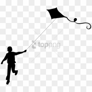 Free Png Sport Kite Silhouette Child Makar Sankranti - Flying Kites, Transparent Png