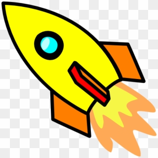 Picture Free Download Yellow Rocket Clip Art At Clker - Launch Rocket Clipart, HD Png Download