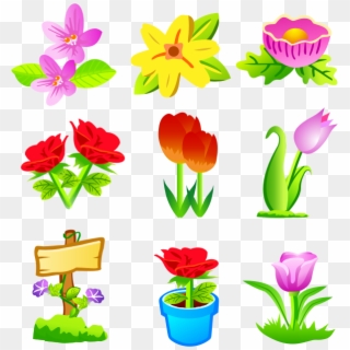 Flower Vector Free Download - Flowers Icons Free Download, HD Png Download