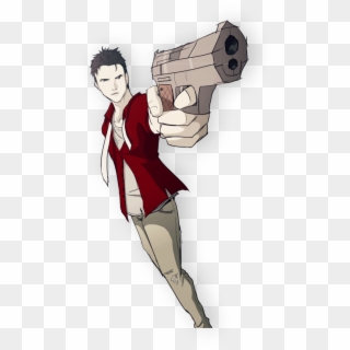 Random Guy Pointing - Pointing A Gun Pose, HD Png Download