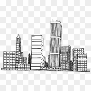 #city #buildings #overlay #comicbook - City Drawing, HD Png Download