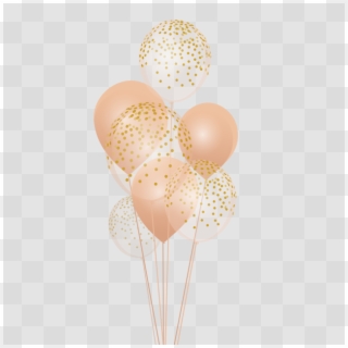 Golden Balloons Png - Rose Gold Balloons Vector, Transparent Png