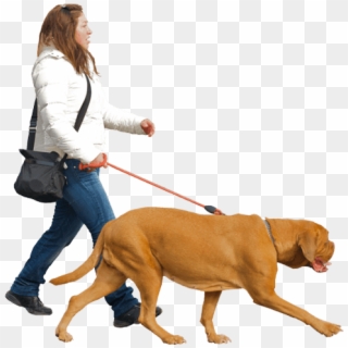 Royal Squad Kennel - People Walking With Dog Png, Transparent Png