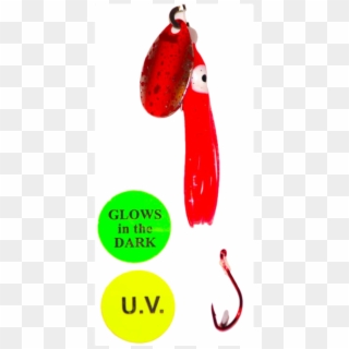 **5cm Uv/glow Red Splatter Hoochie Lure, HD Png Download