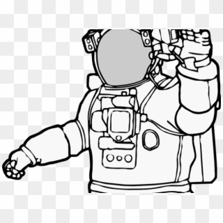 Astronaut Clipart Spaceman - Spaceman Clipart Black And White, HD Png Download