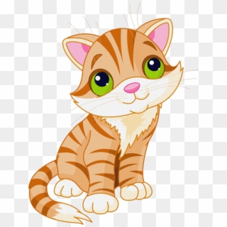 Cute Cartoon Cat Transparent Funnypictures Png Cute - Cat Clipart Transparent Background, Png Download